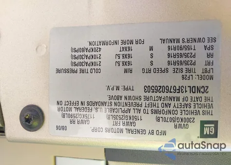 2007 Chevrolet Equinox Ls from USA, damaged, VIN 2CNDL13F676026503